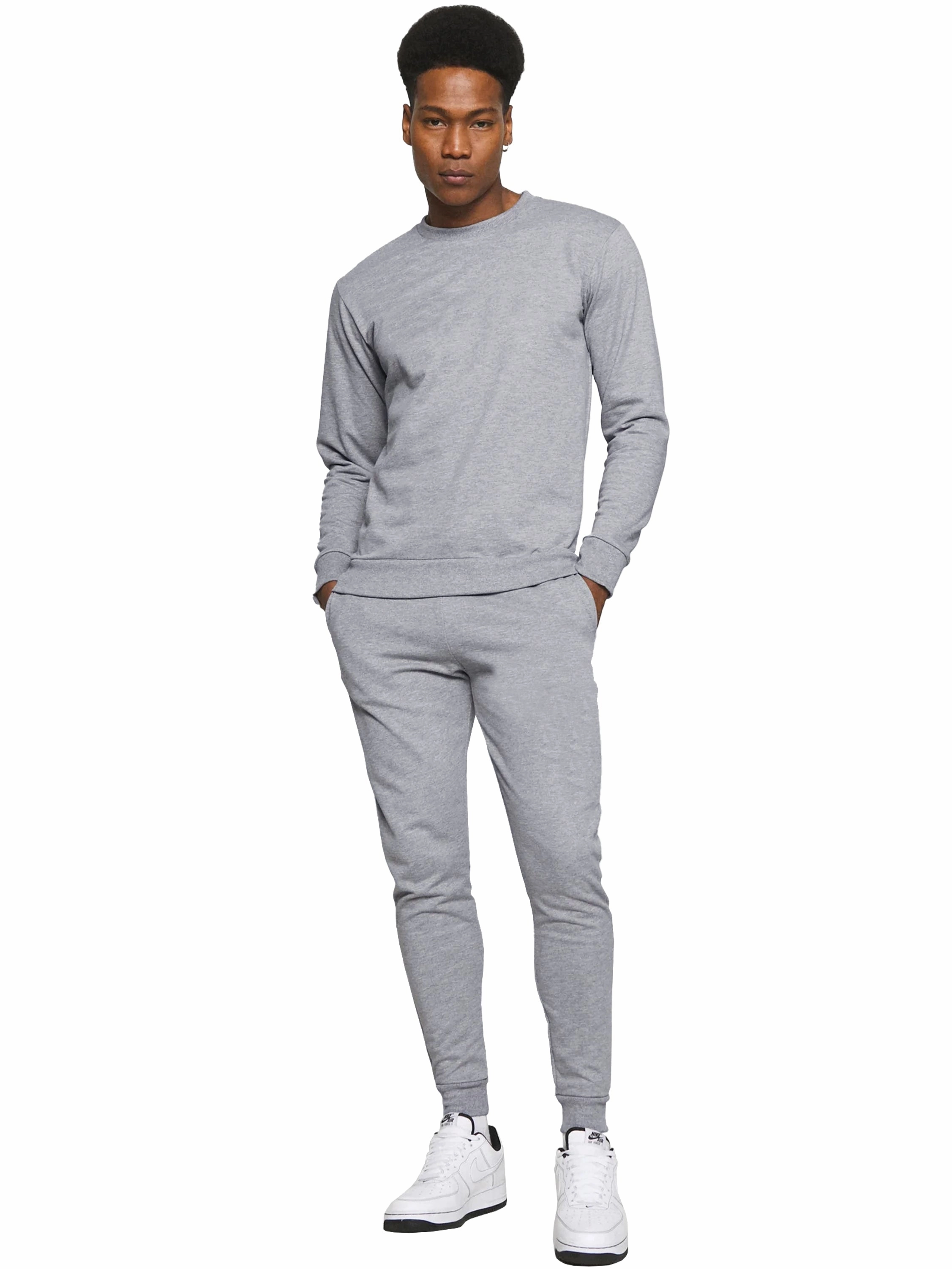 Moisture Wicking Pants Kruze | Mens Crew Neck Sweatshirt Tracksuit Set