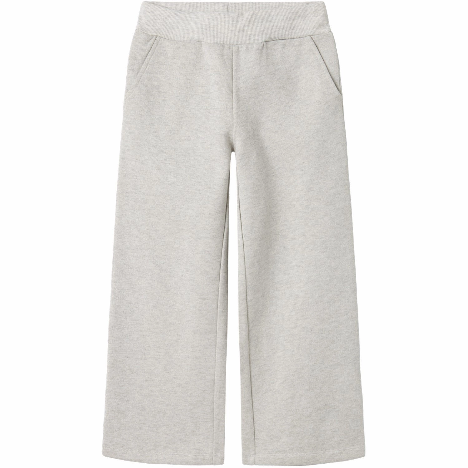 Name It Light Grey Melange Sija Wide Sweatpants Warm weather clothing trim