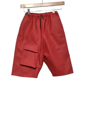 Breathable mesh AdjustableDrawstring Faux Leather High Waisted Shorts (Size XS/S)