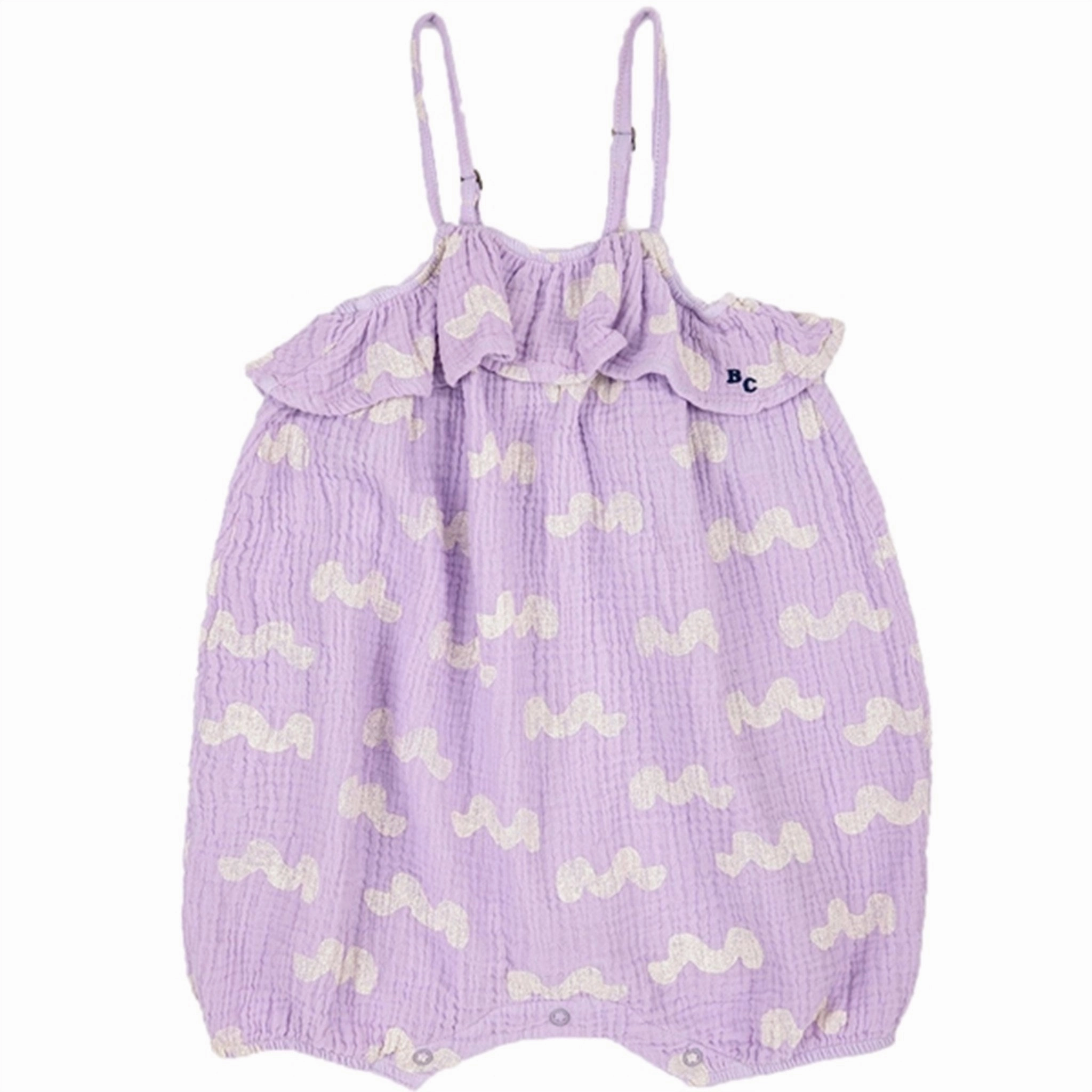 Bobo Choses Lavender Waves All Over Romper Charming Relax
