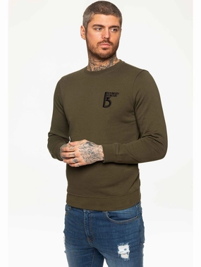 BBH Mens Plain Sweatshirt Crew Neck Jersey Fleece  | Bound By Honour Minimal Warmth