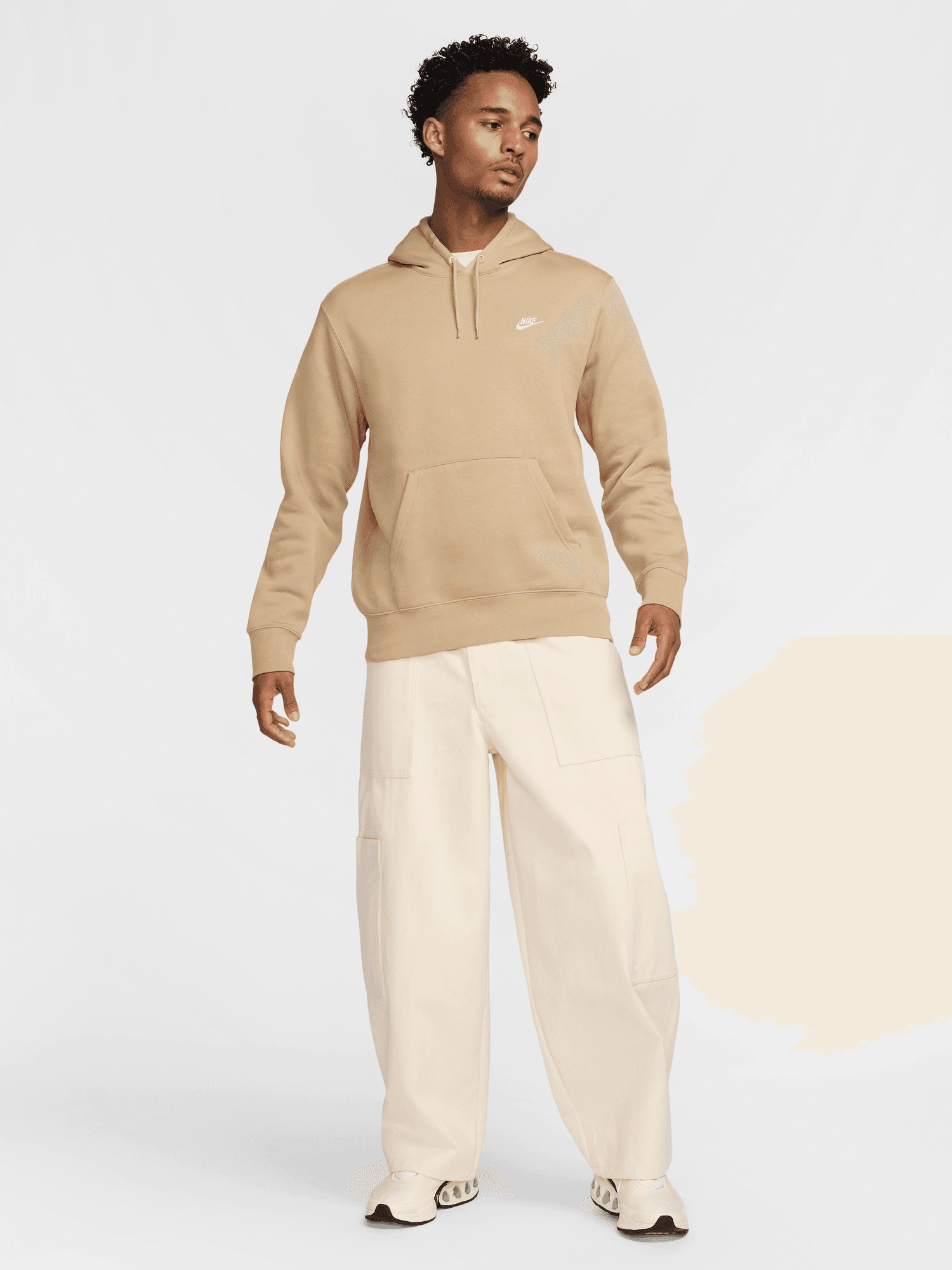 Club Fleece Pullover Hoodie Casual Icon Minimalist Stitching