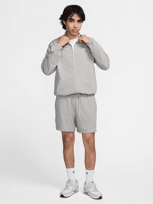 Club Knit Jacket Ribbed Cuffs Zipper Closure