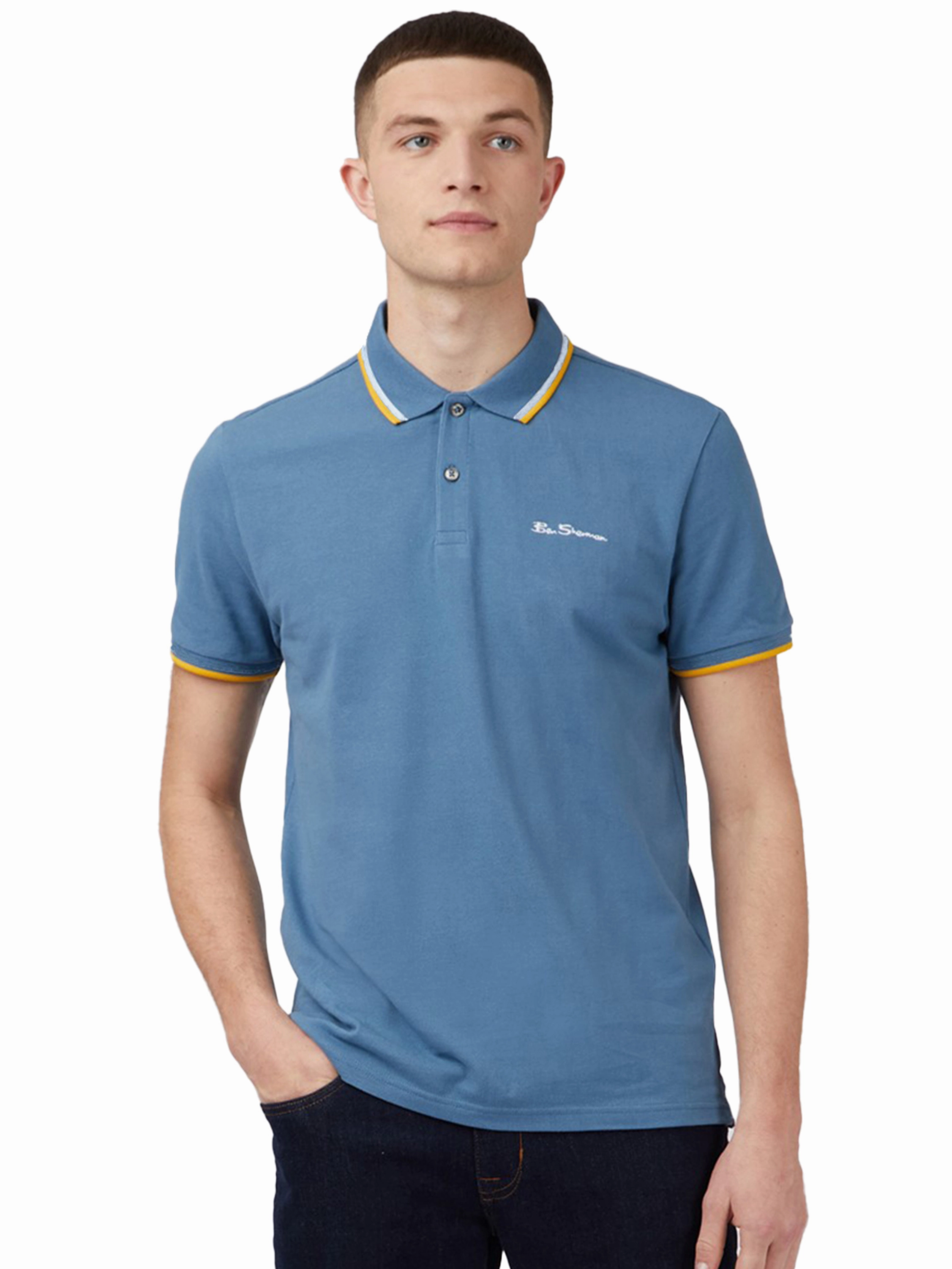 Ben Sherman | Mens Tipped Polo Shirt Sweat Absorbing slim fit