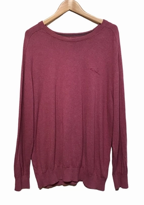 Ben Sherman Burgundy Knit Sweater (Size XL) Anytime Fit Classic Appeal