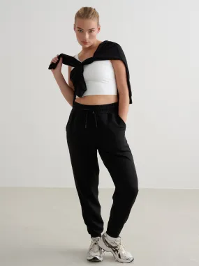 Casual Essentials SturdyBeltLoops Black Comfy Modal Pants