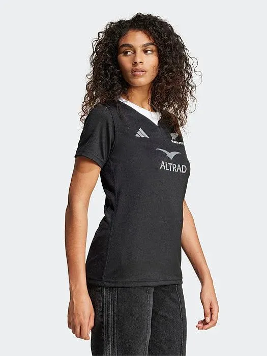 Black Ferns Rugby AEROREADY Jersey Flexible Collar Design Breathable Sportswear Fabric