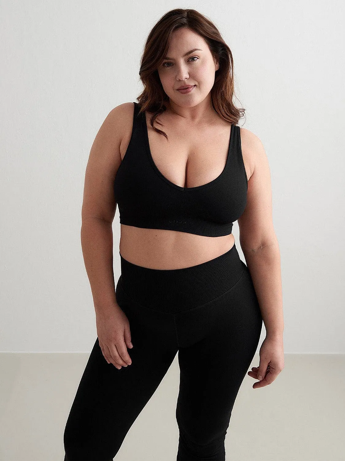 Black Shape Seamless Deep Cut Bra Classic Colors