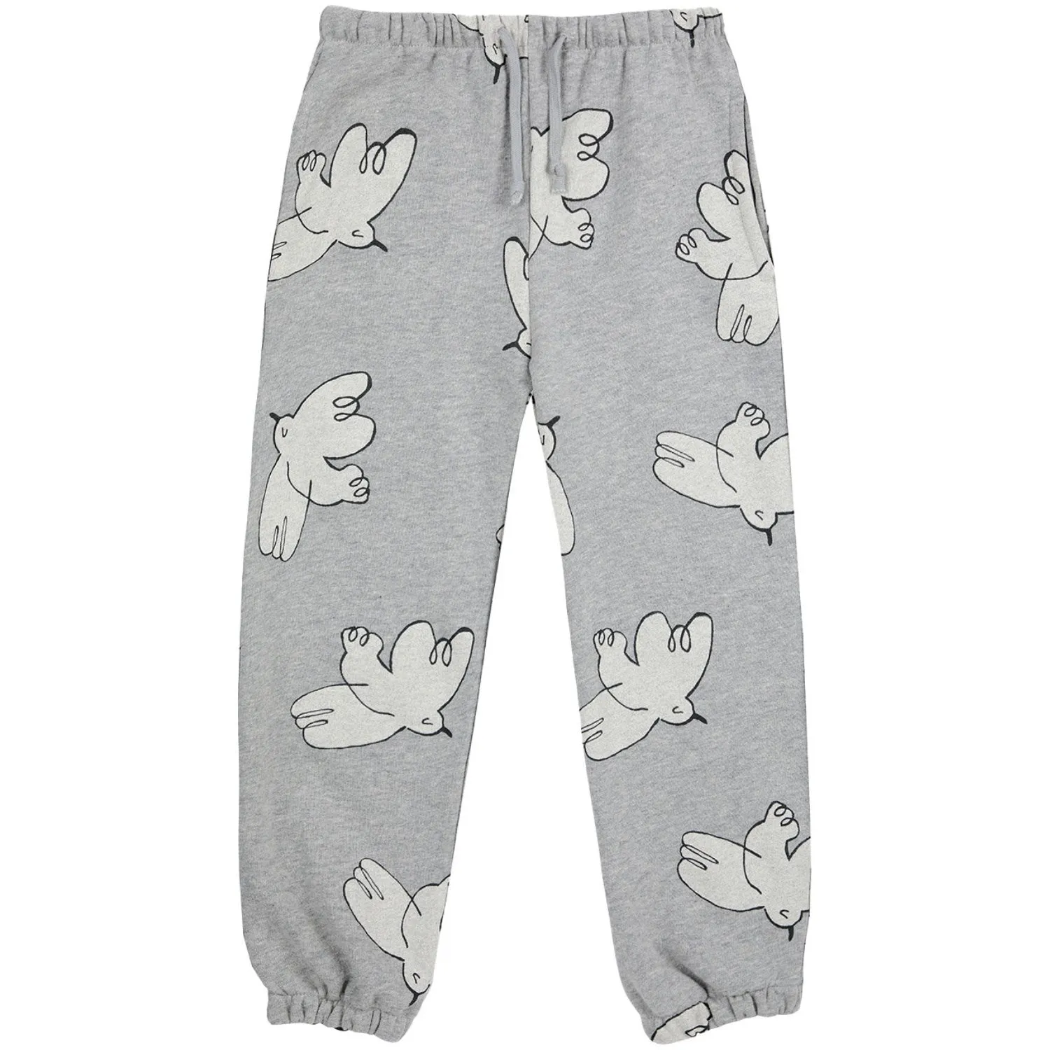 QuickDry Lining Windresistant outer shell Bobo Choses Light Heather Grey Freedom Bird All Over JAndging Pants
