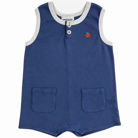 New Club Bobo Choses Baby Tomato Playsuit Sleeveless Navy Blue