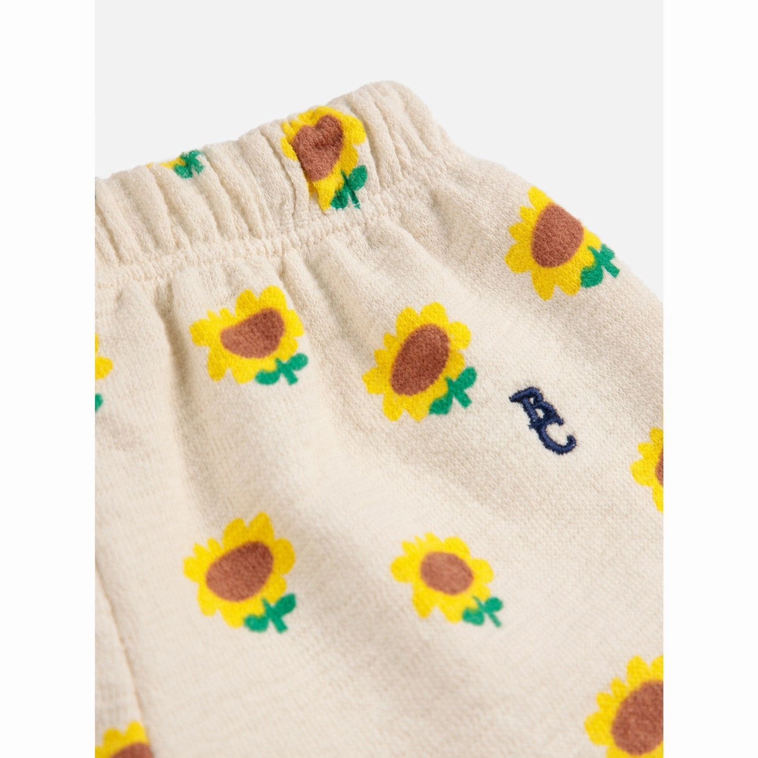 Bobo Choses Beige Sunflower All Over Jogging Pants AntiOdor Technology Tagless Labeling