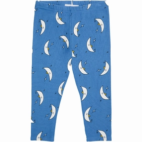 Bobo Choses Blue Beneath The Moon All Over Legging Laser Cut Edges elastic waistband