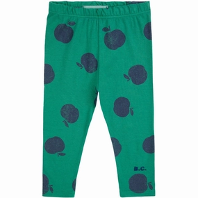 Soft Inner Lining Fit For All Day Bobo Choses Green Baby Poma All Over Green Leggings