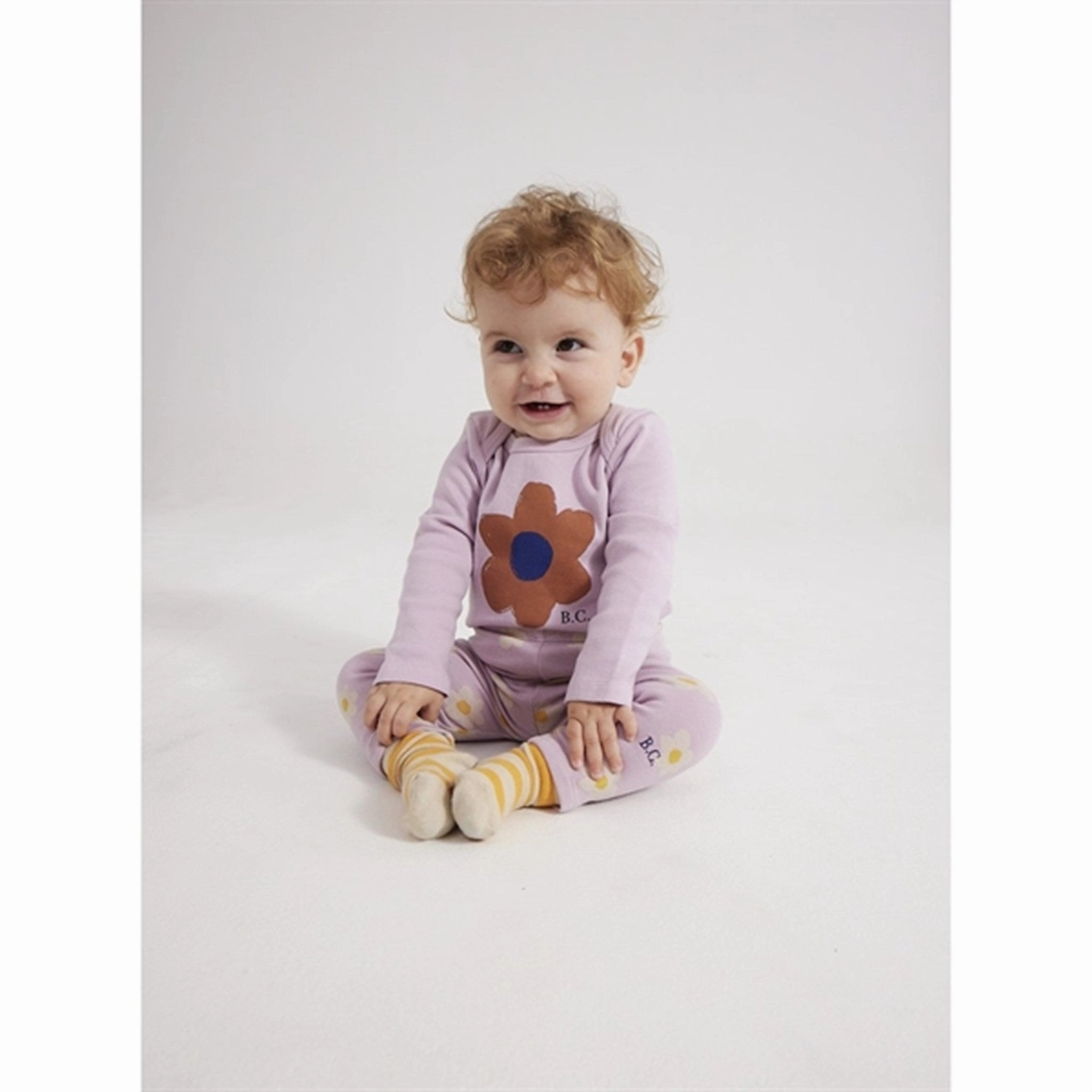 Bobo Choses Lavender Little Flower Leggings AOP Cycling Trip Minimalist Style Airy Feel