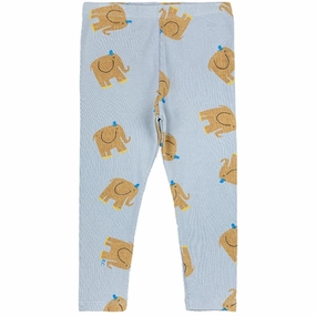 Smooth Compression Smooth Waist Bobo Choses Light Blue The Elephant Leggings AOP