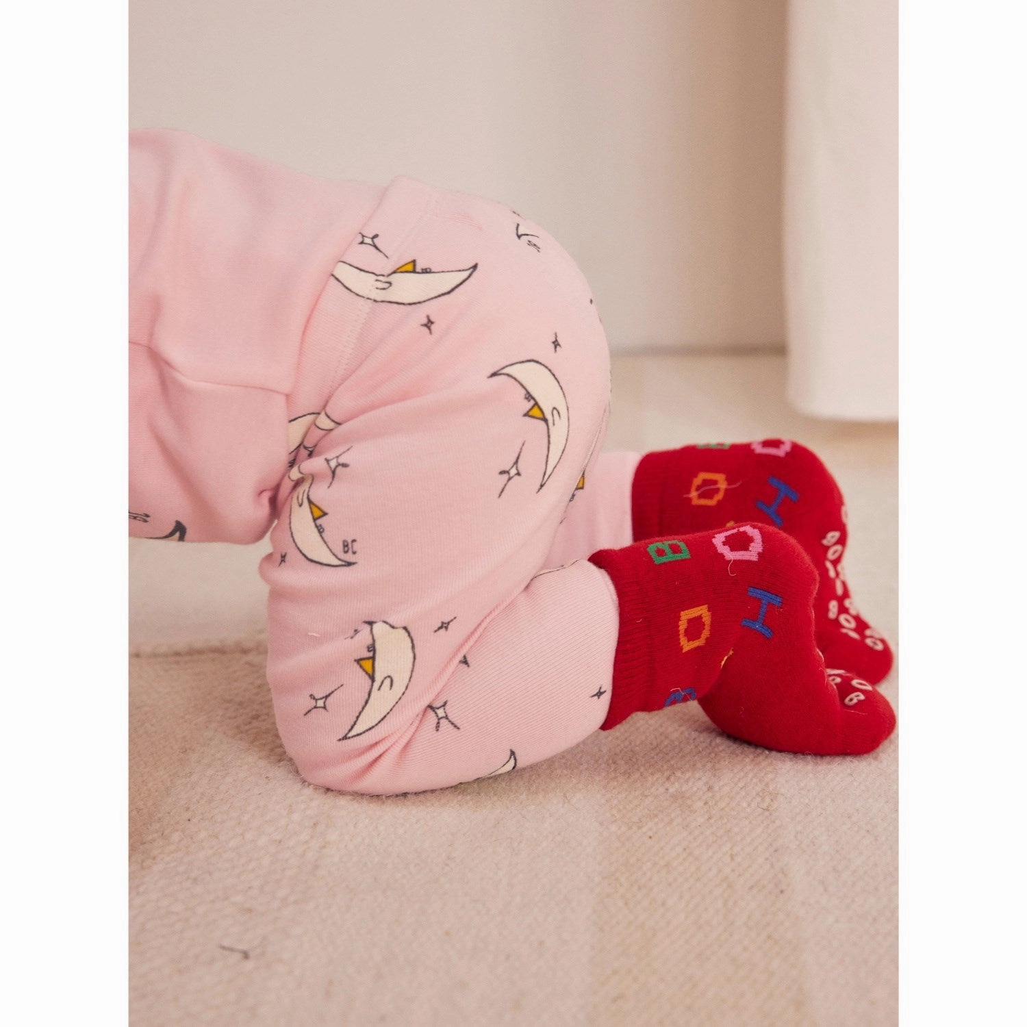 Breathable Leggings Material Bobo Choses Light Pink Beneath The Moon Legging