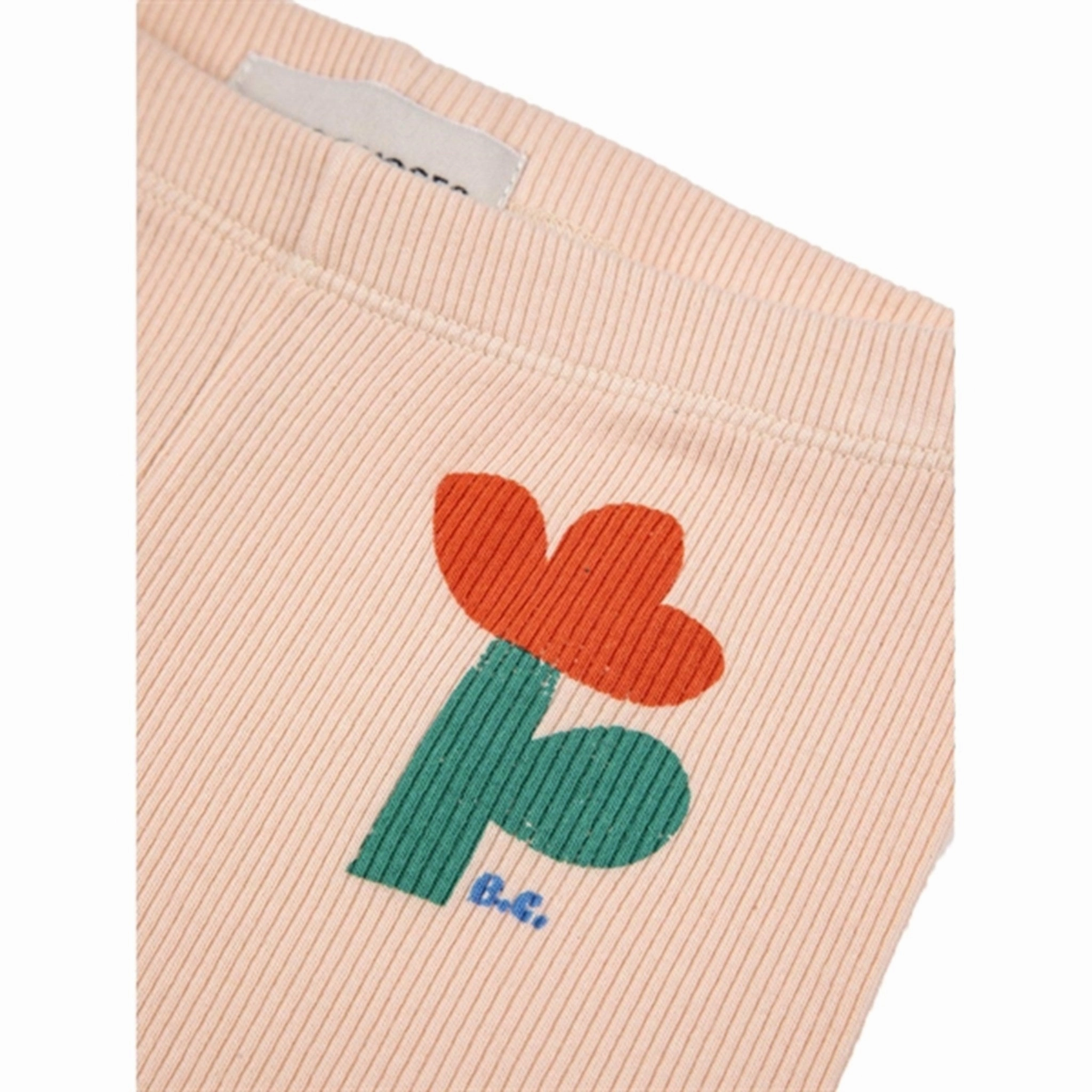 Bobo Choses Light Pink Sea Flower Leggings Mesh Panel Studio Practice Fit For All Day