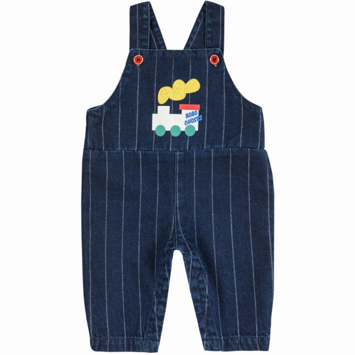 Bobo Choses Midnight Blue Bobo Choo Choo Denim Dungaree Friction Resistant Fabric Daywear