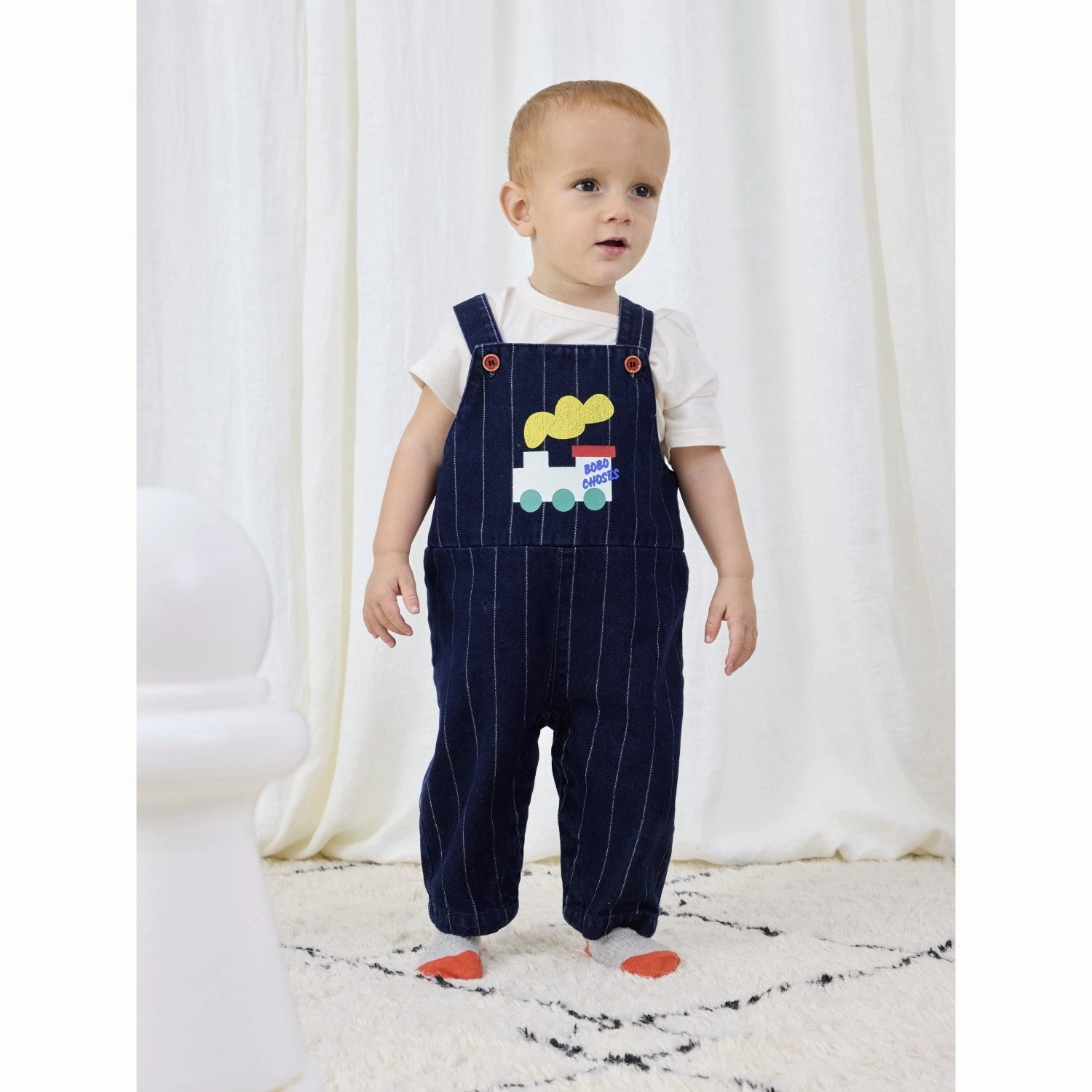 Bobo Choses Midnight Blue Bobo Choo Choo Denim Dungaree Temperature Regulating Flex Foam Inserts
