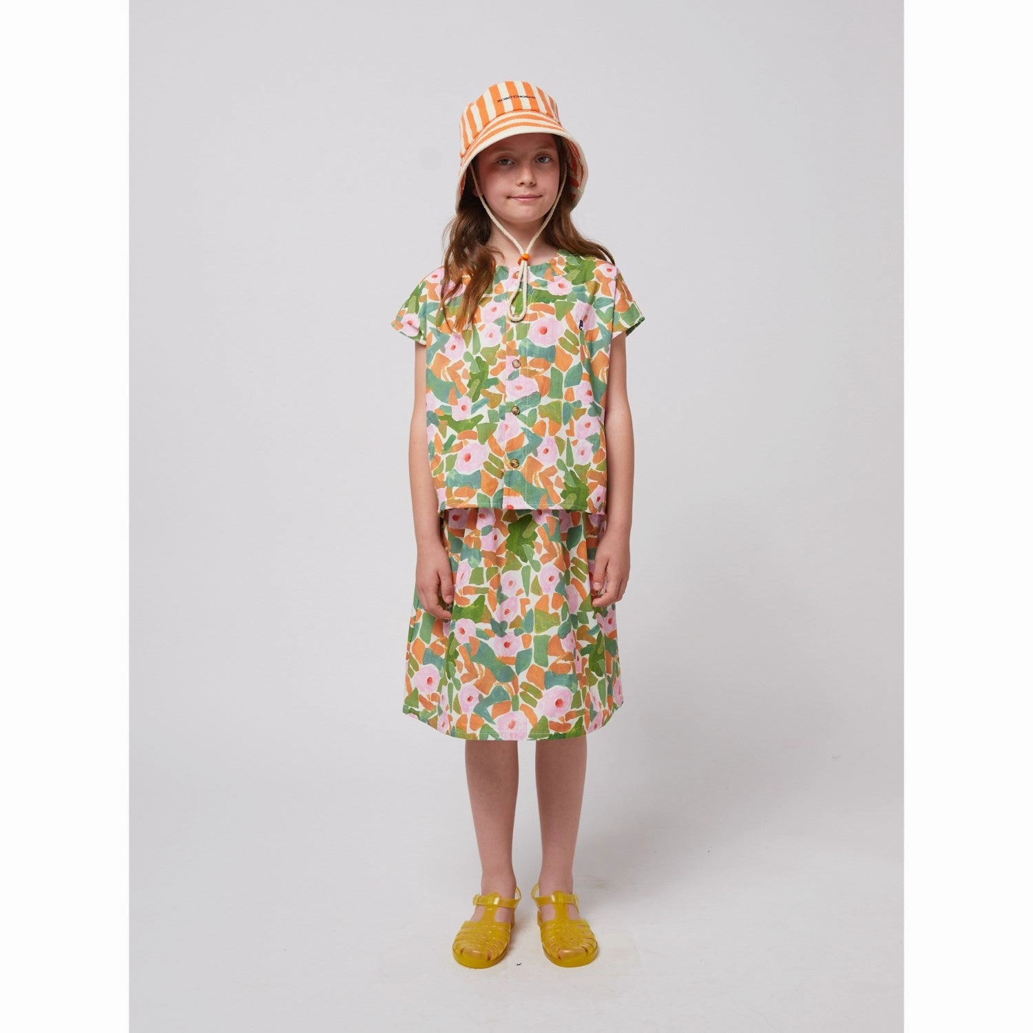 Mix Separates Bobo Choses Multicolor Floral All Over Woven Midi Skirt