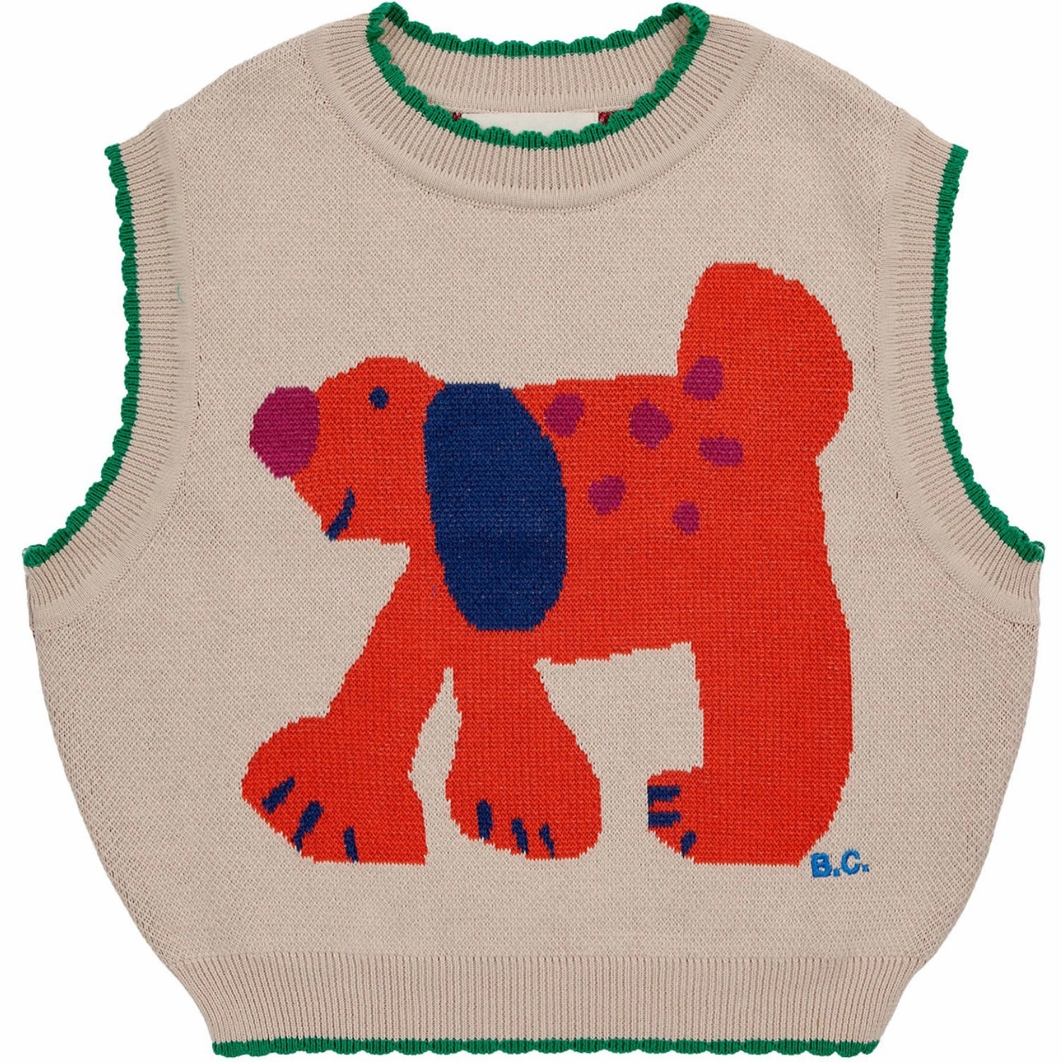 Time Trendy Clothing Bobo Choses Offwhite Fairy DAnd Jacquard Knitted Vest