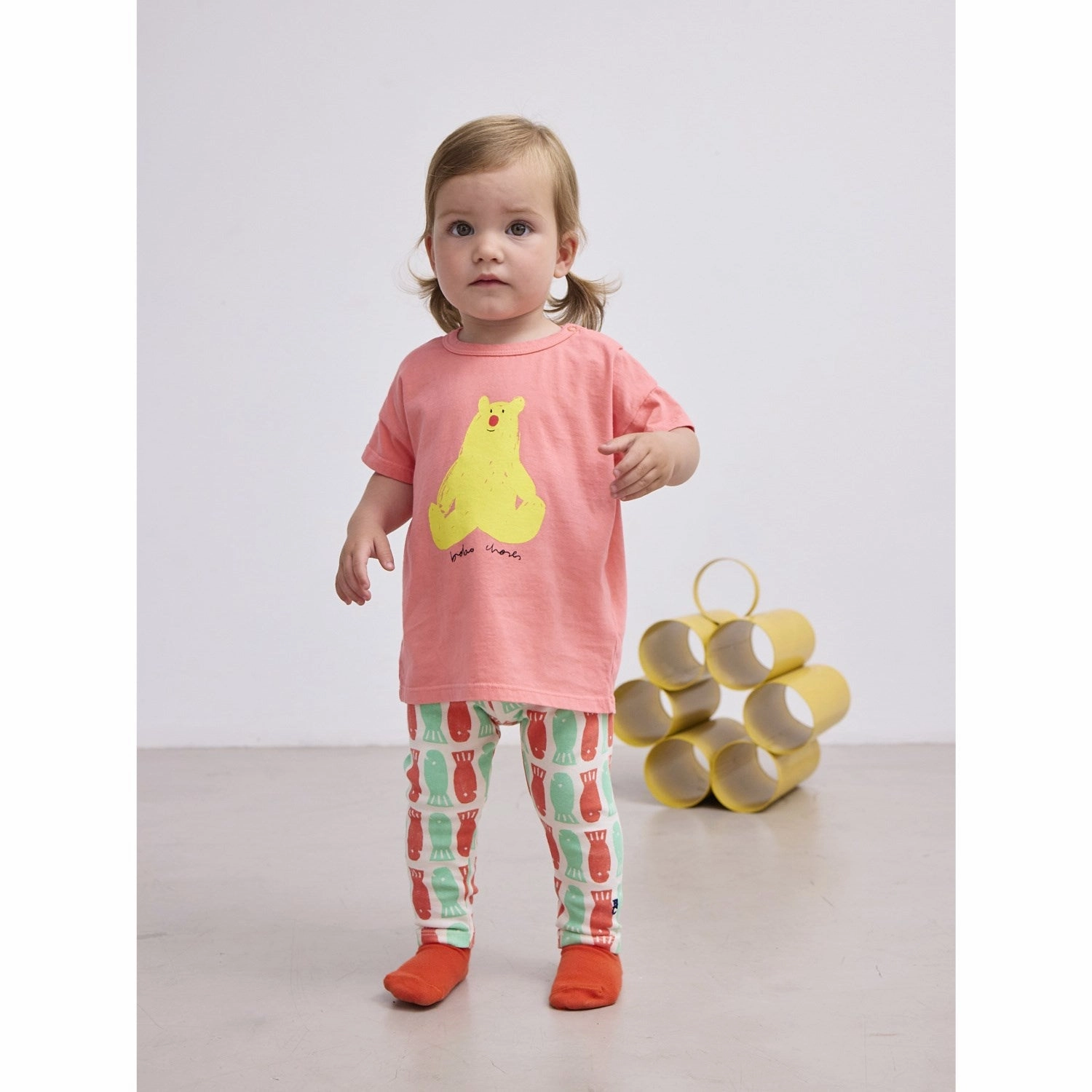 Stretch Fit Daily Routine Bobo Choses Offwhite Lucky Fish All Over Leggings
