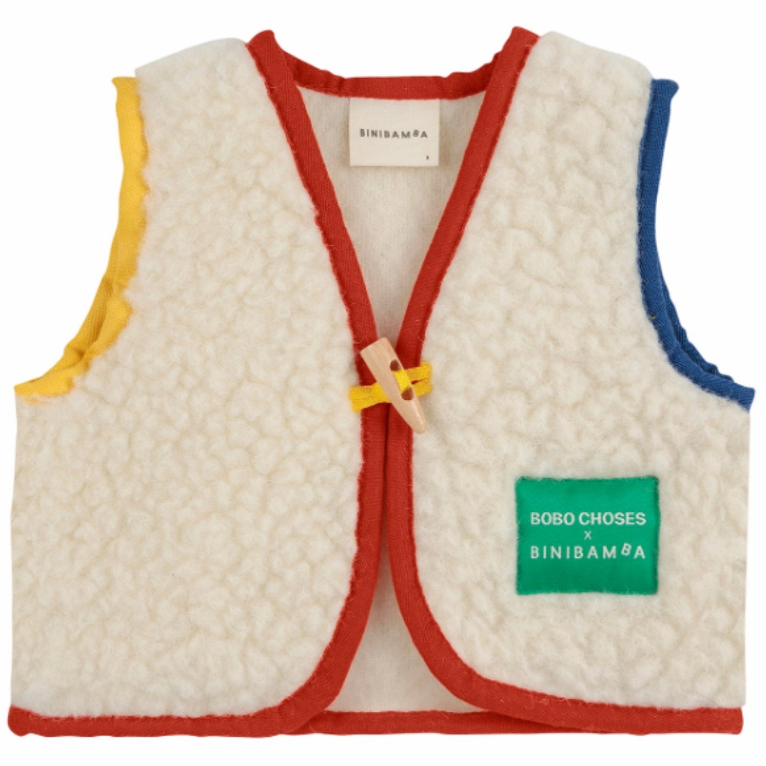 Bobo Choses Offwhite X Binibamba Snuggle Vest Anti Snag Zippers