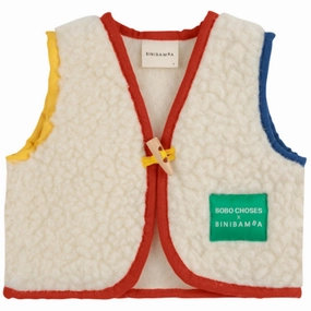 Bobo Choses Offwhite X Binibamba Snuggle Vest Anti Snag Zippers