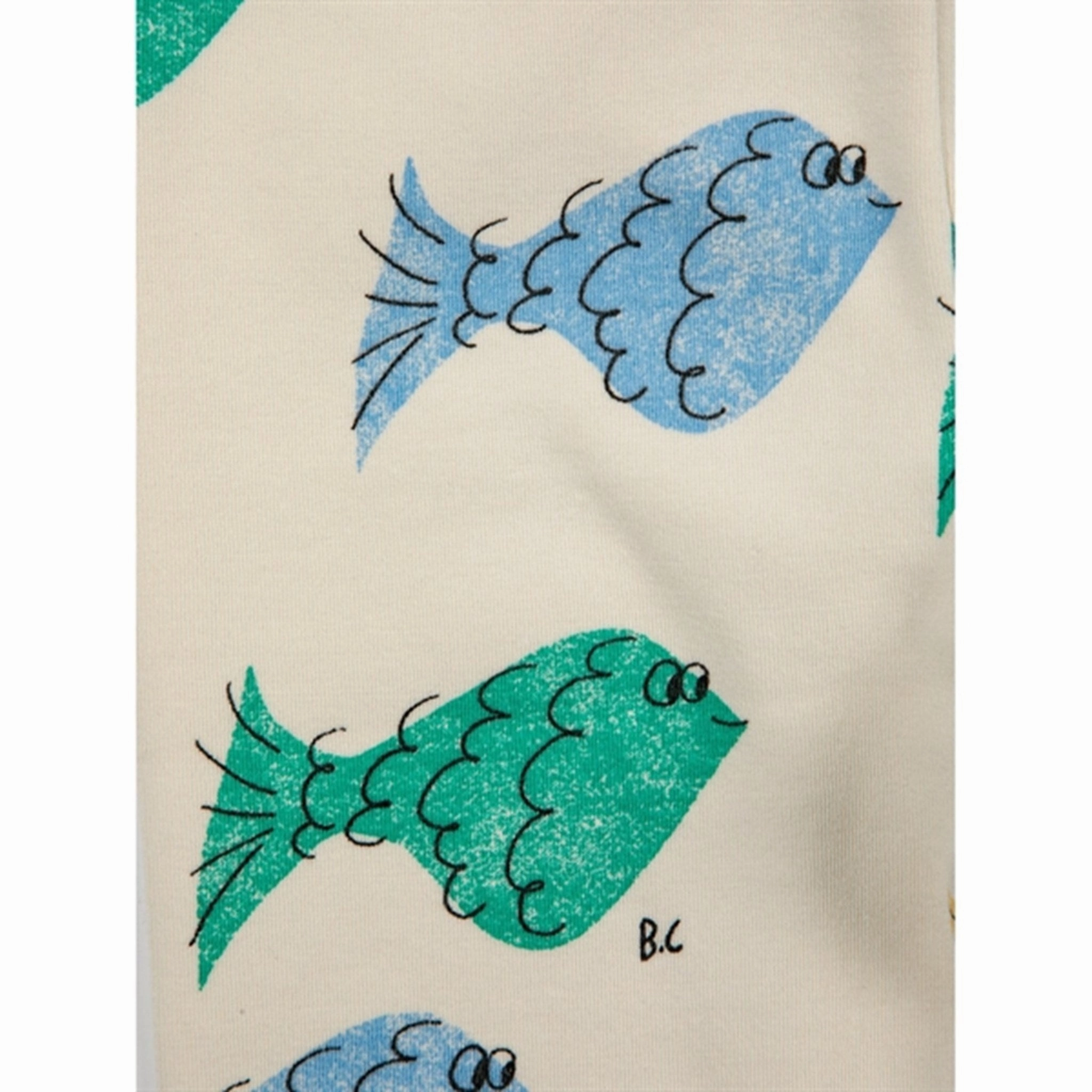 For Teens Winter Sports Pure Function Bobo Choses White Multicolor Fish All Over Leggings