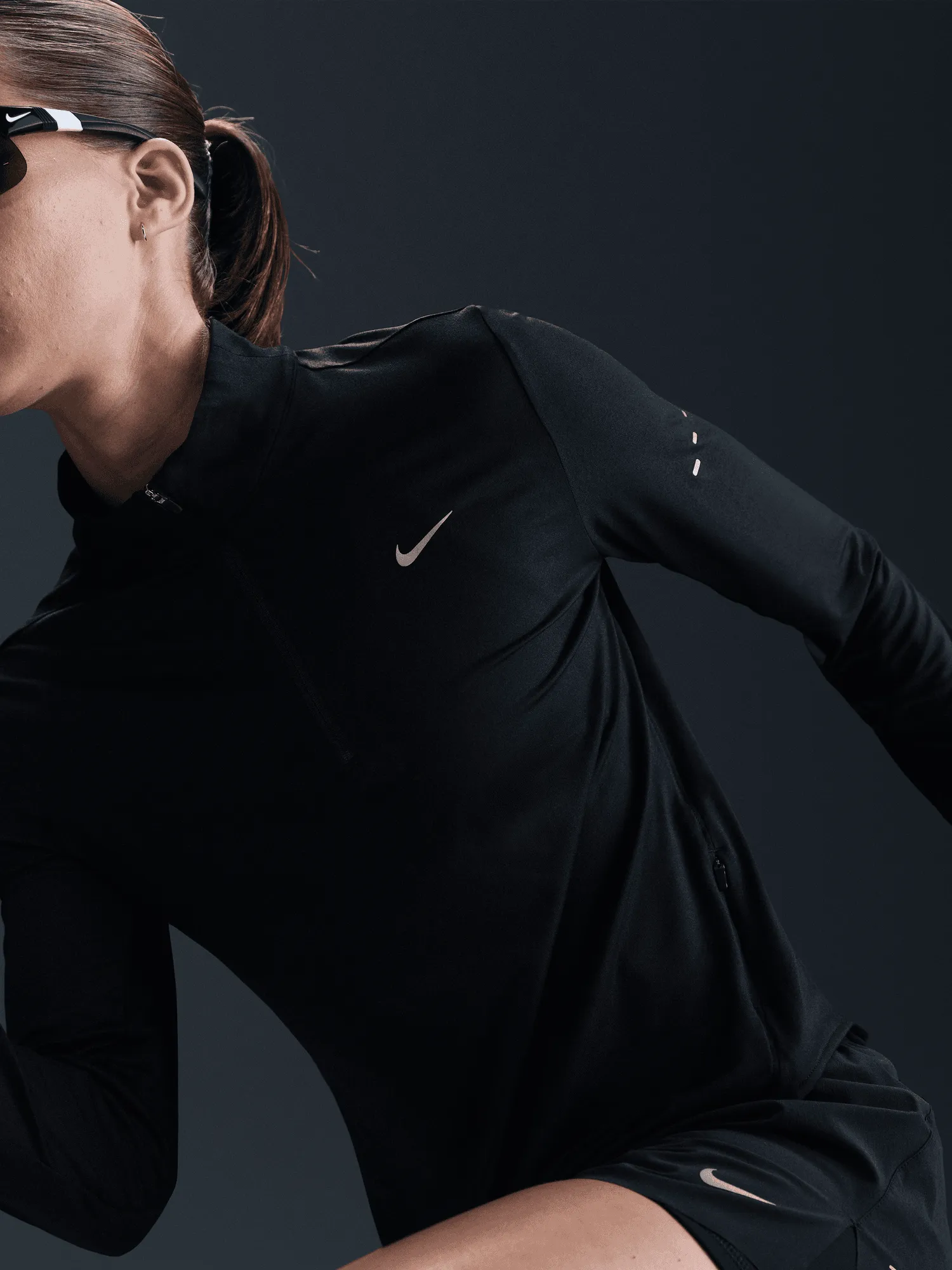 Dri-FIT UV 1/4-Zip Running Top Travel Trend Daily Fashion