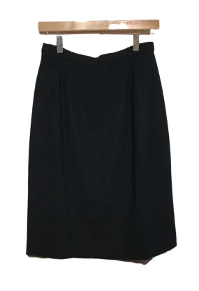 Foldable style Black Wool Midi skirt (Size S)