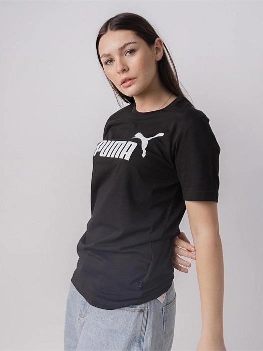 Ribbed Neckline Essentials Logo Tee