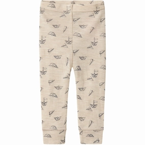 Wrinkle Resistant Summer Wear Name It Pure Cashmere Aop Wang Wool Rib Long Johns Aop