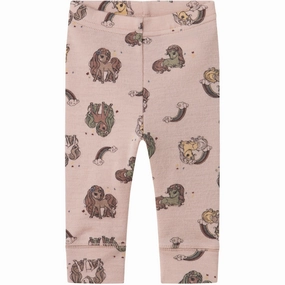 Name It Shadow Gray Unicorn Nbfwillit Wool Leggings Flatlock Stitching Technique