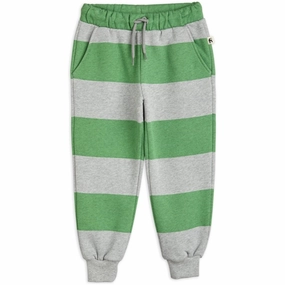 Mini Rodini Stripe Sweatpants Green zoo slipper
