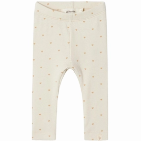 Lil'Atelier Turtledove Heart Gago Slim Leggings Noos Seamless Design Fitness Training Light Stretch