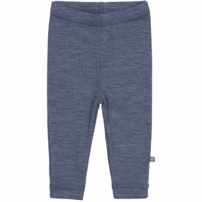 Casual Stretch Design Smallstuff Wool Drop Needle Leggings Denim Melange