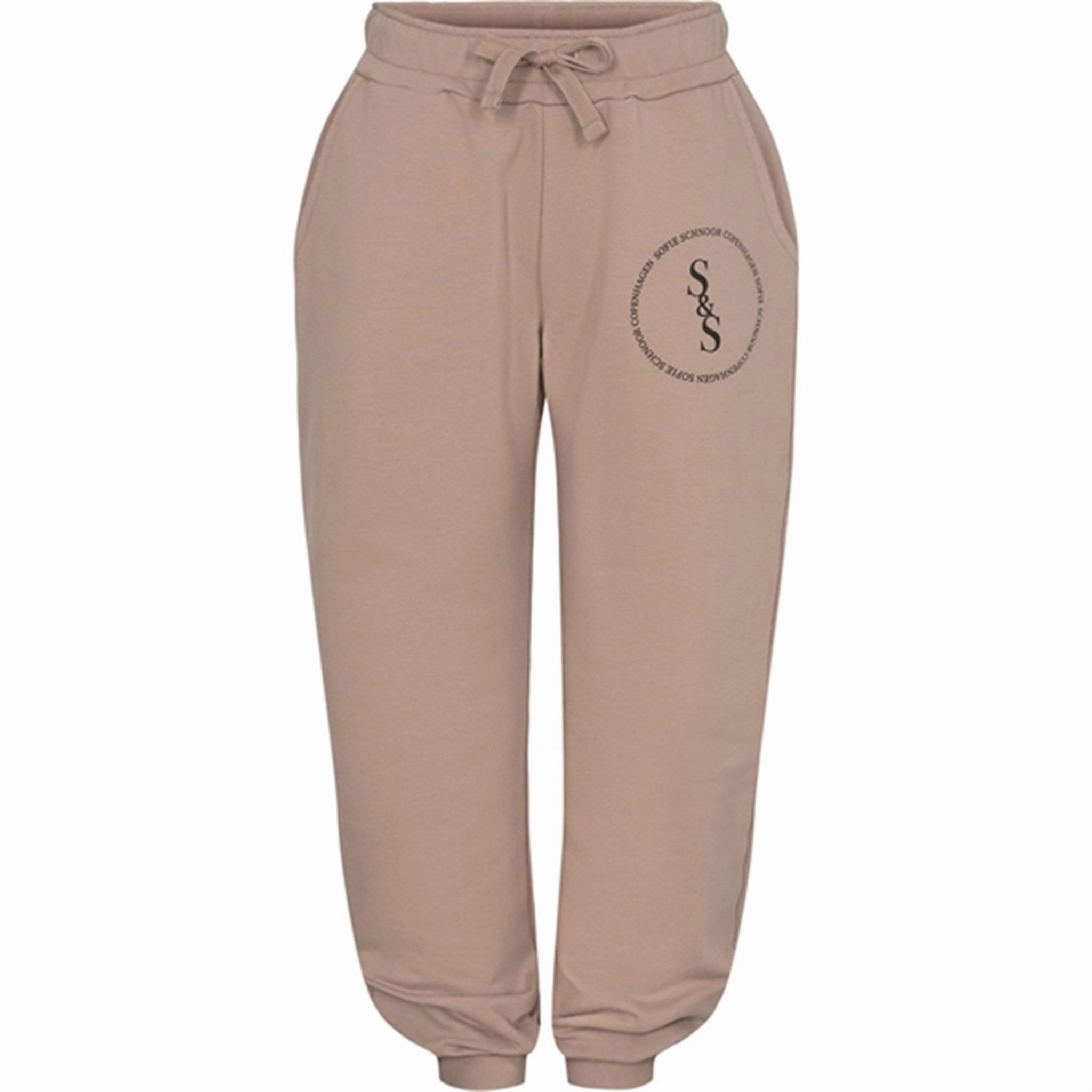 Sofie Schnoor Sweatpants Warm Grey print venue V-neck style