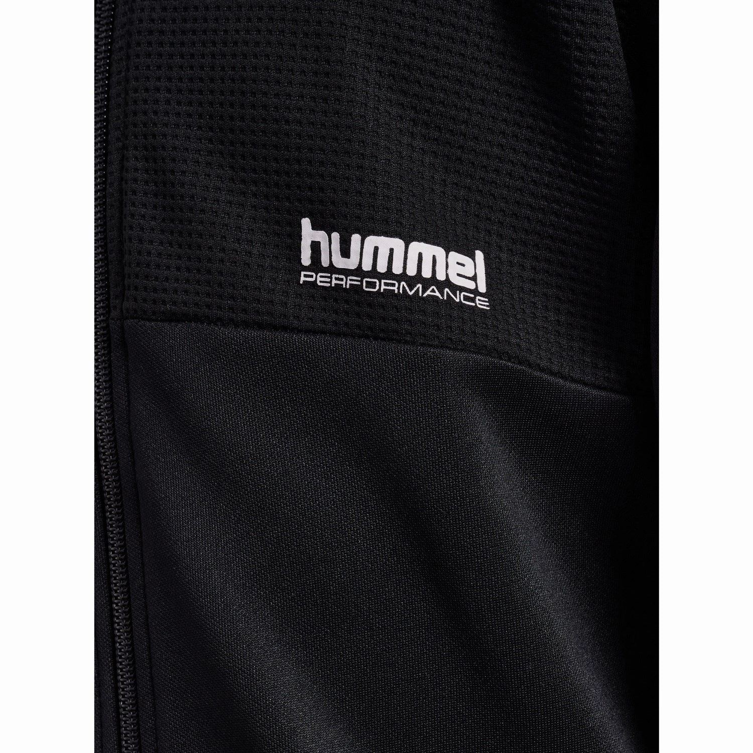 Hummel Black Colorblock Tracksuit Stretchable Fabric