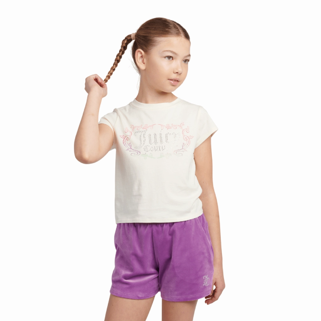 Juicy Couture Ringer Tee/Short Set Infant Raw Hem Finish