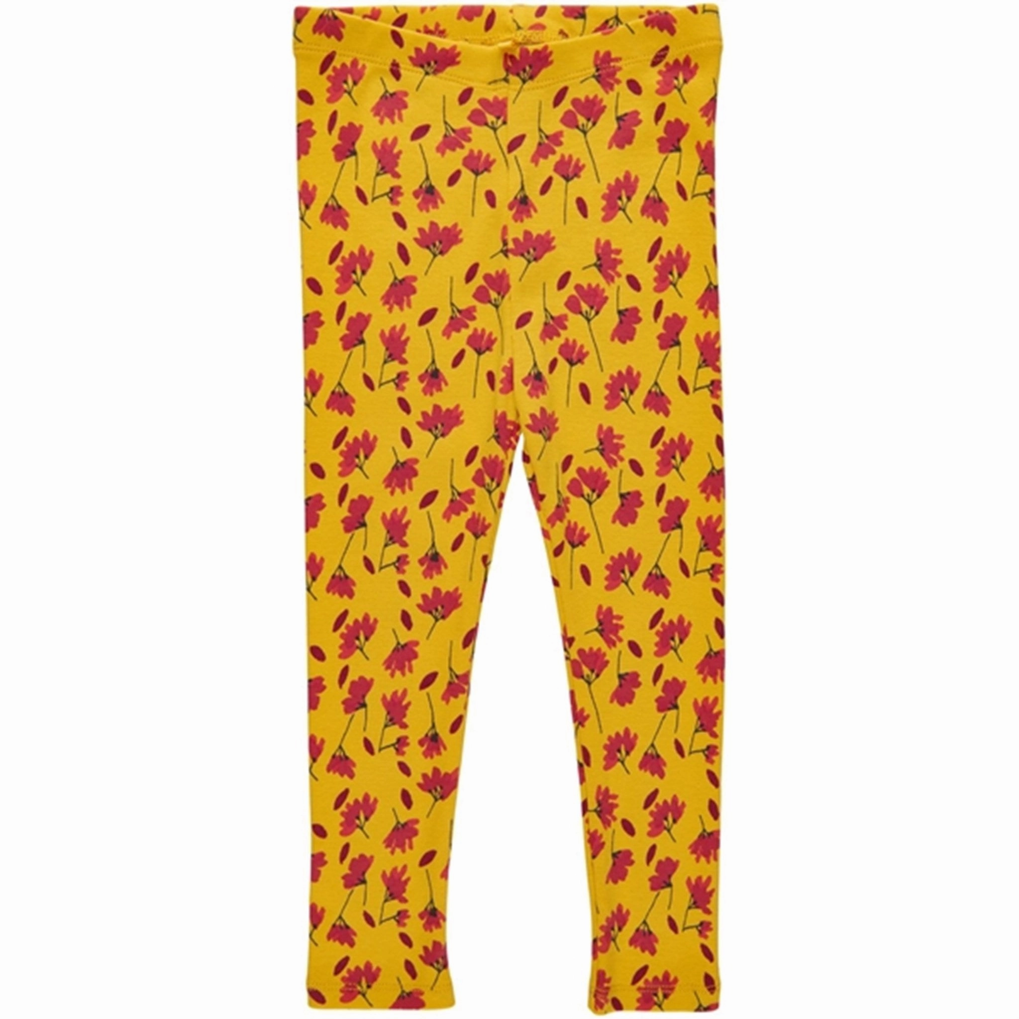 high waisted Soft Gallery Old Gold Paula Winterflower Rib Leggings