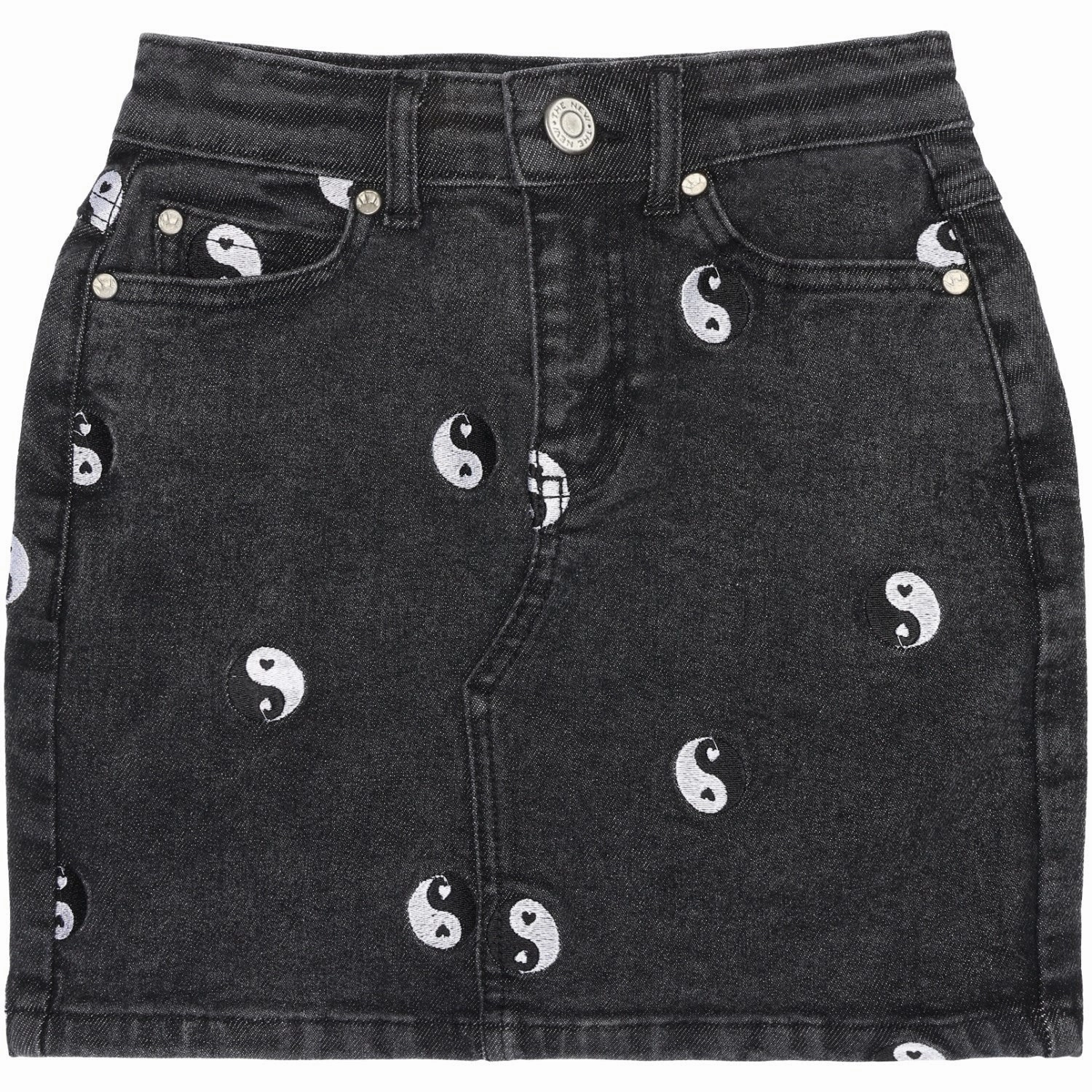 The New Black Denim Wash Lykke Denim Skirt Non see through