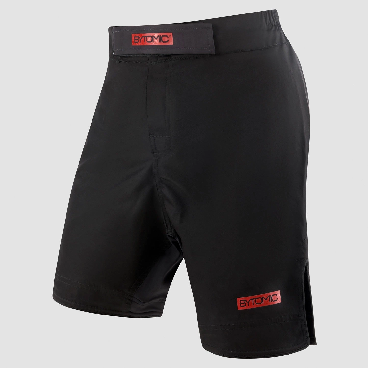 Active Fit Mid - rise Bytomic Red Label MMA Fight Shorts BJJ Black