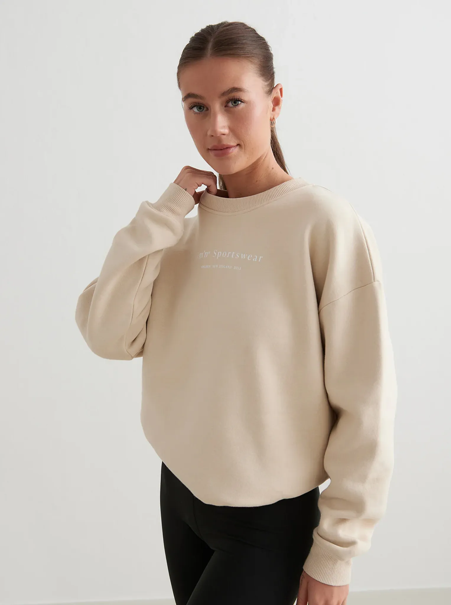 Caf?? Au Lait Serif Sweatshirt Non Fade Technology