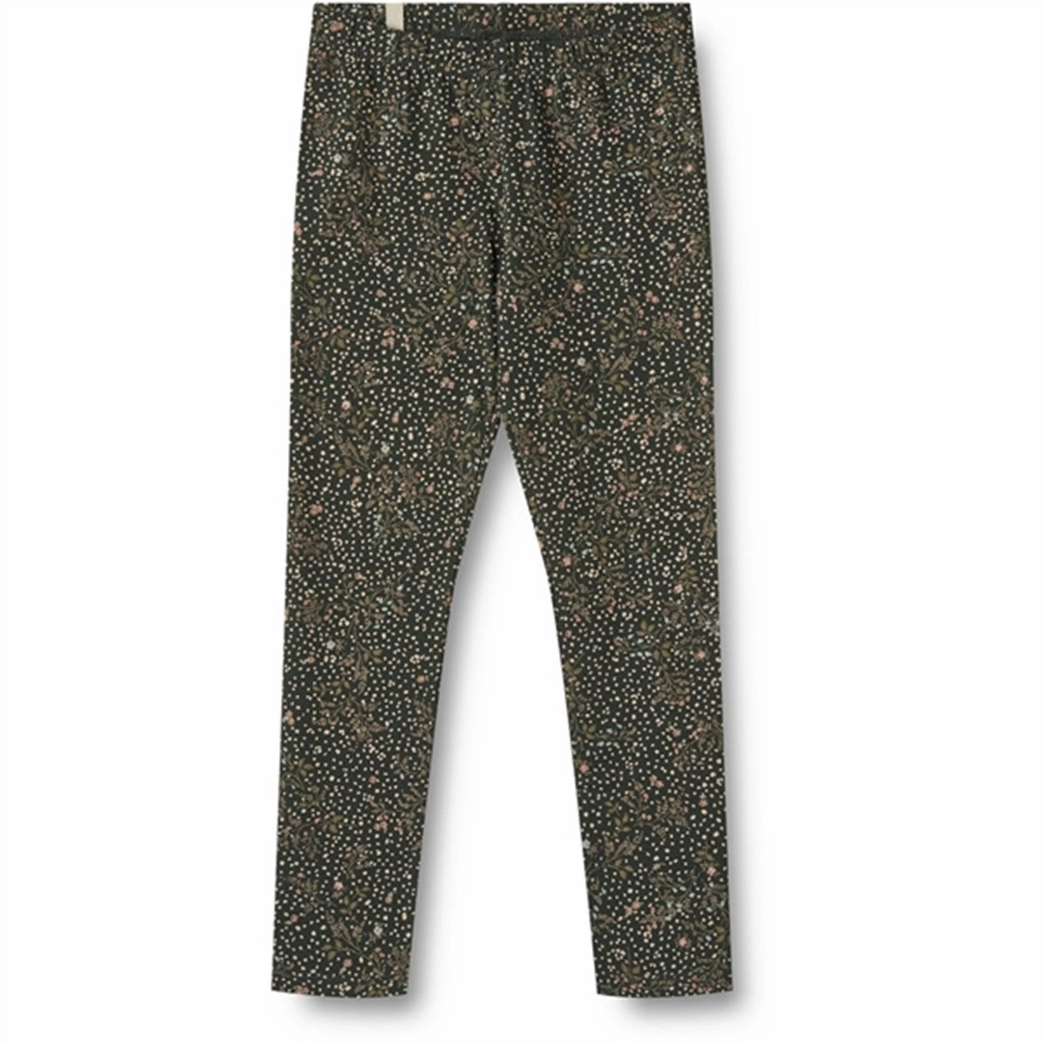 Soft Wear Wheat Black Coal Small Flowers Jersey Leggings Jules