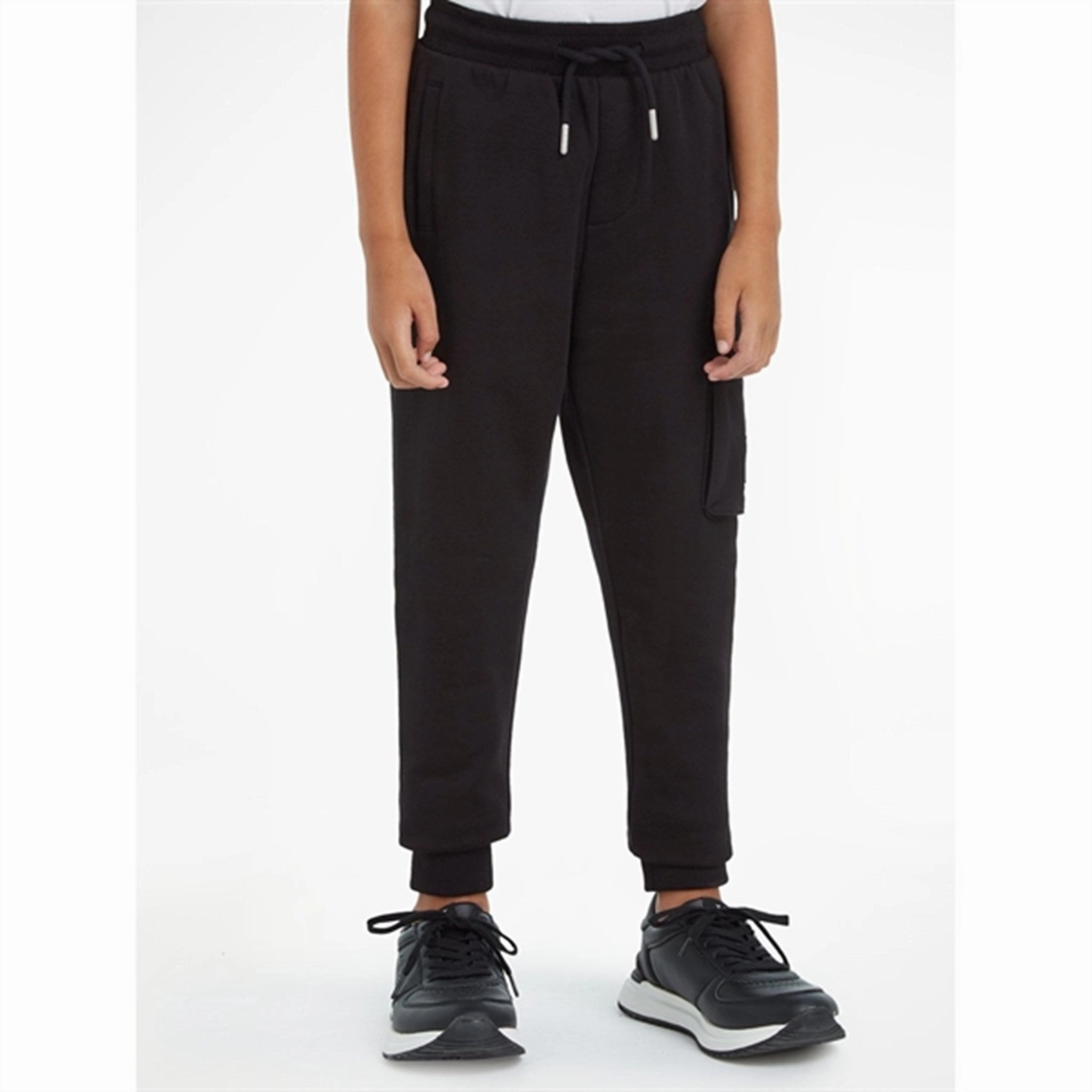High Flexibility Tight Fit Calvin Klein Badge Cargo Sweatpant Ck Black