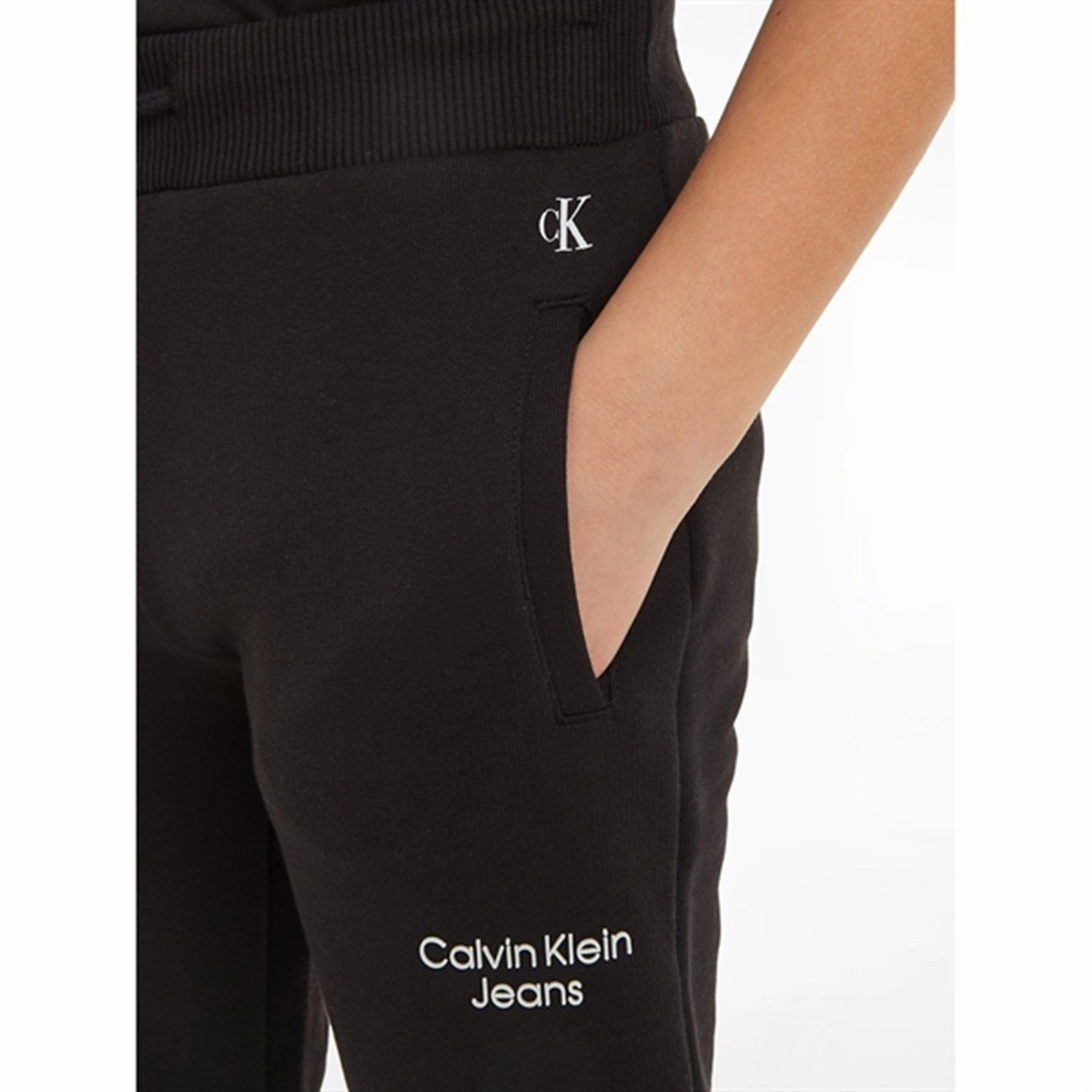 360 Degree Mobility Fit Calvin Klein Ckj Stack Logo Sweatpants Ck Black