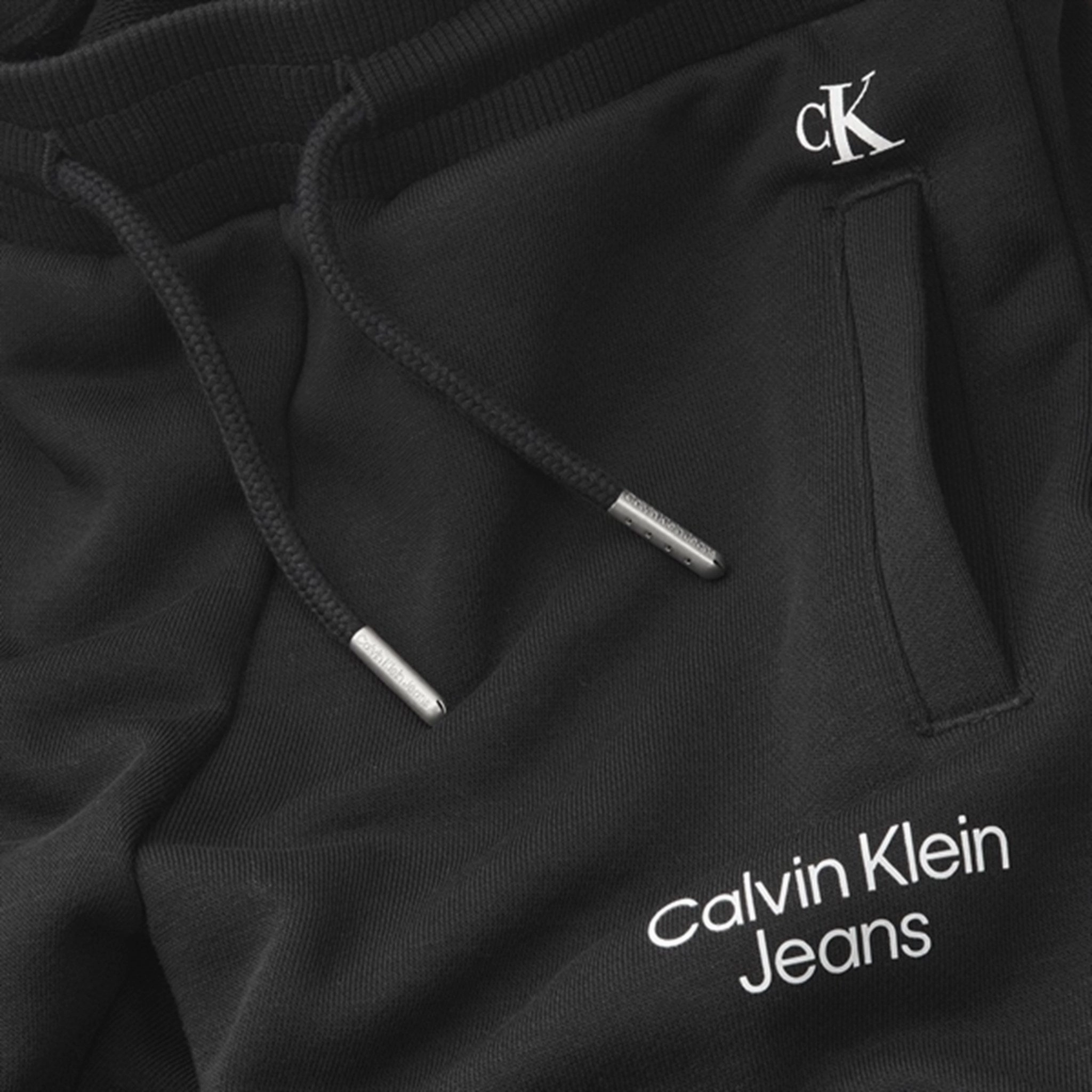 Calvin Klein Ckj Stack Logo Sweatpants Ck Black Muscle Support System