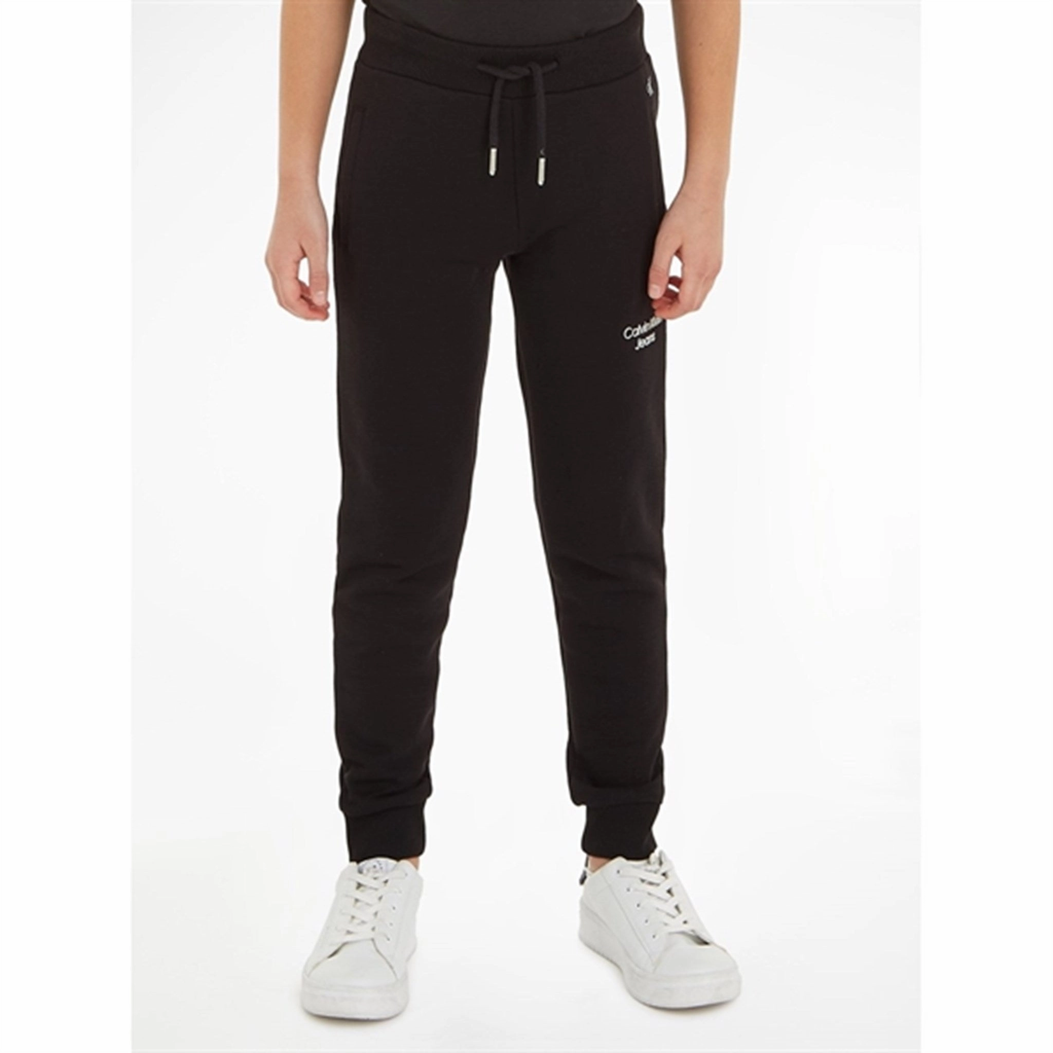 Calvin Klein Ckj Stack Logo Sweatpants Ck Black Raglan Sleeve Design Torsion Control Bridge