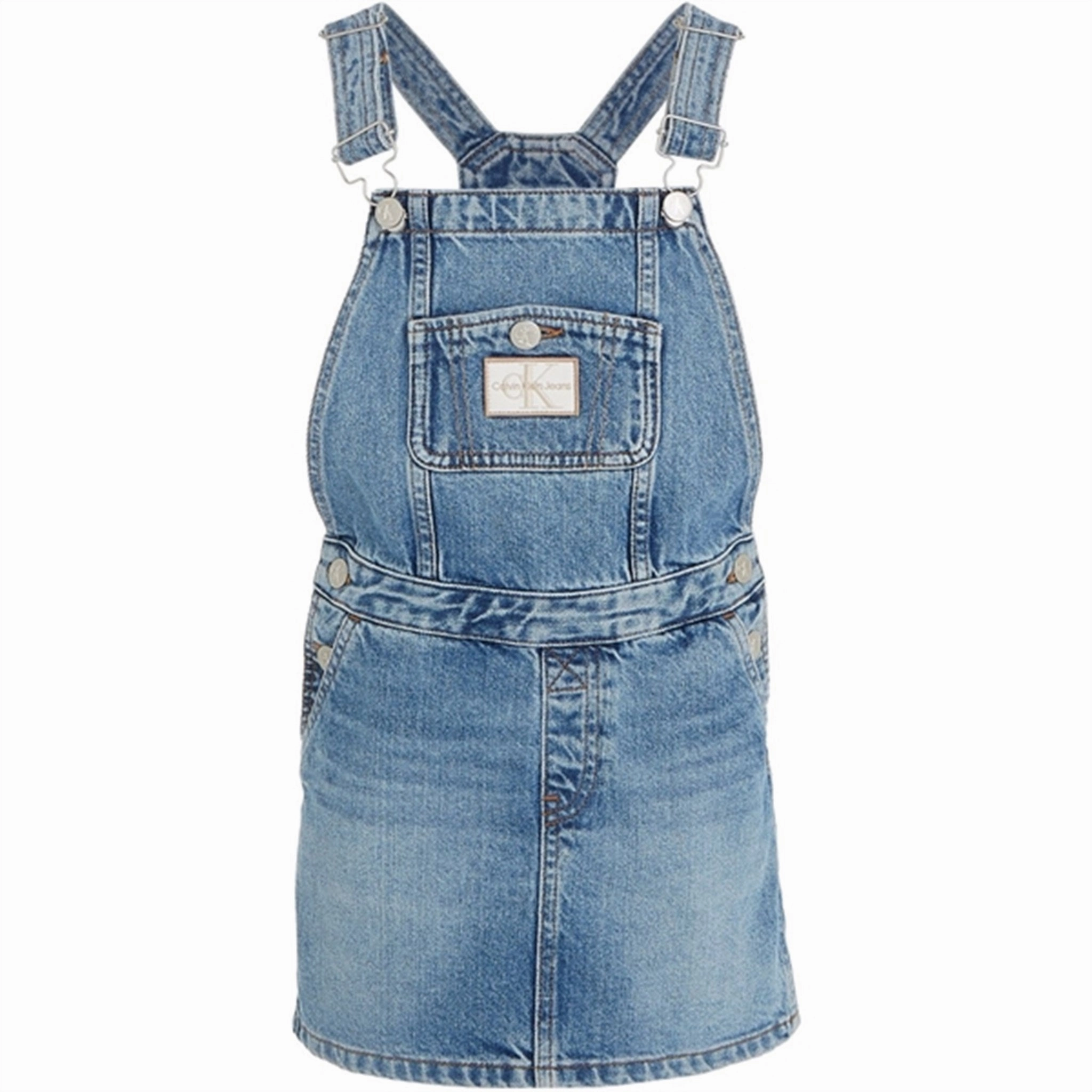 Low Bulk Calvin Klein Denim Workwear Dungaree Authentic Light Blue